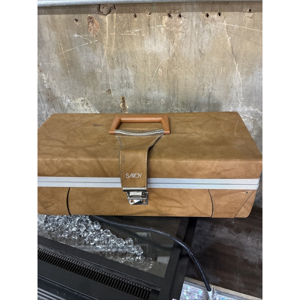 Vintage Savoy 8 Track Tape Storage Carrying Case, 24 Slot, Brown